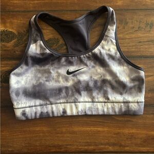 Nike Women's Sports Bra - Black and Gray Tie-Dye